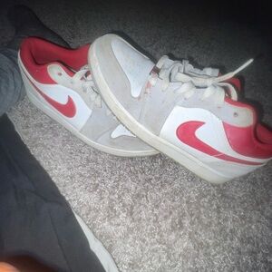 Nike Red and White Athletic Shoes